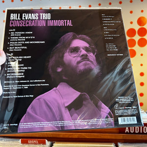 BILL EVANS TRIO - CONSECRATION IMMORTAL [JAPANESE RSD24] (LP)