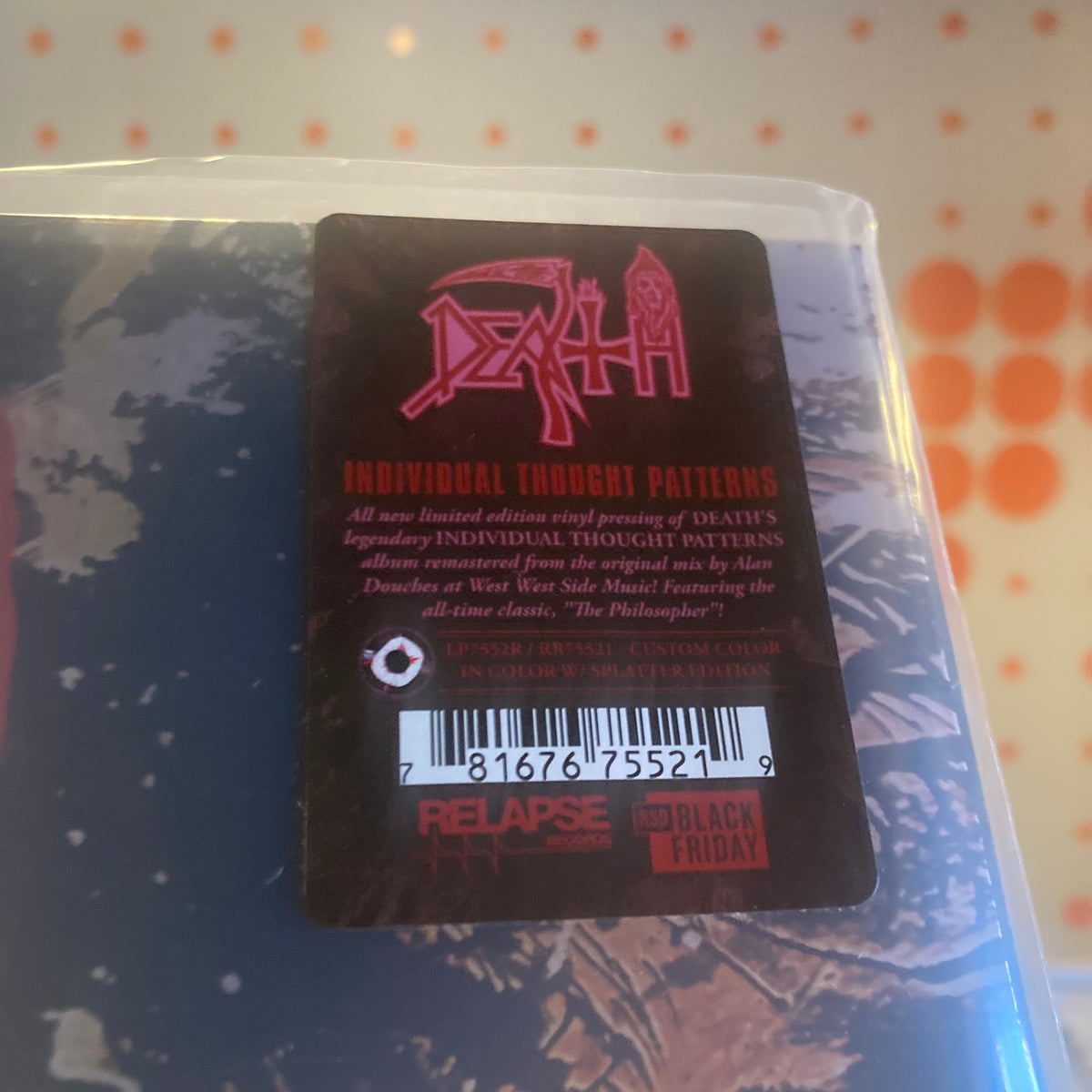 DEATH - INDIVIDUAL THOUGHT PATTERNS: 2023 REMASTER [RSDBF23] (LP