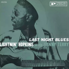 Load image into Gallery viewer, LIGHTNIN' HOPKINS with SONNY TERRY - LAST NIGHT BLUES (BLUESVILLE ACOUSTIC SOUNDS LP/CD)