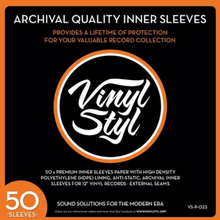Load image into Gallery viewer, VINYL STYL 12" ARCHIVAL INNER SLEEVES (50PK)