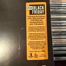 Load image into Gallery viewer, B.B. KING - BROADCASTING THE BLUES: LIVE FROM GERMANY AND SWEDEN [RSDBF25] (2xLP)
