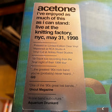 Load image into Gallery viewer, ACETONE - I&#39;VE ENJOYED AS MUCH OF THIS AS I CAN STAND [LIVE AT THE KNITTING FACTORY, NYC: MAY 31, 1998] [RSD24] (2xLP)
