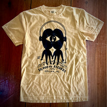 Load image into Gallery viewer, TWIN THOUSAND Hz T-SHIRT [MUSTARD w/ BLACK]

