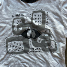 Load image into Gallery viewer, 10,000 HZ RECORDS RINGER TEE [BLACK/SILVER]
