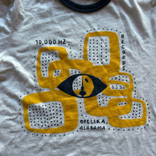 Load image into Gallery viewer, 10,000 HZ RECORDS RINGER TEE [NAVY/YELLOW]
