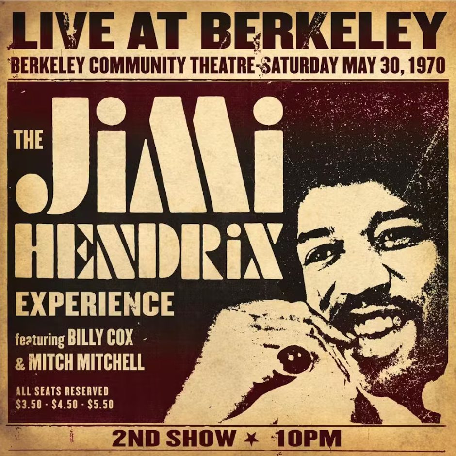 JIMI HENDRIX EXPERIENCE - JIMI HENDRIX EXPERIENCE LIVE AT BERKELEY (2xLP)
