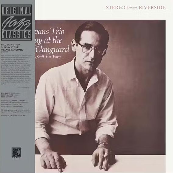 BILL EVANS TRIO - SUNDAY AT THE VILLAGE VANGUARD (ORIGINAL JAZZ CLASSICS SERIES LP)