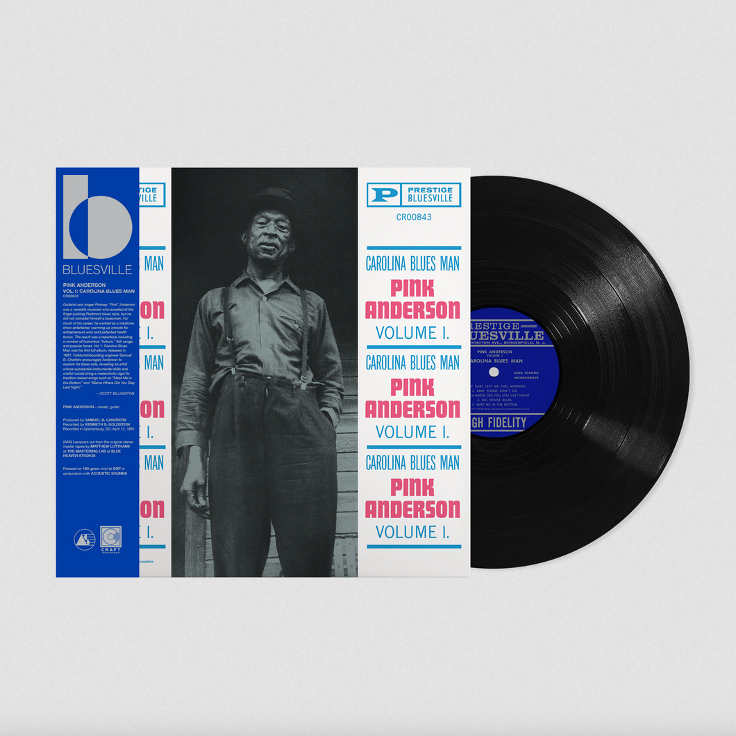 PINK ANDERSON - VOL. 1: CAROLINA BLUES MAN (BLUESVILLE ACOUSTIC SOUNDS SERIES LP)