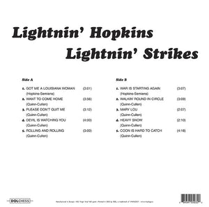 LIGHTNIN' HOPKINS - LIGHTNIN' STRIKES (LP)