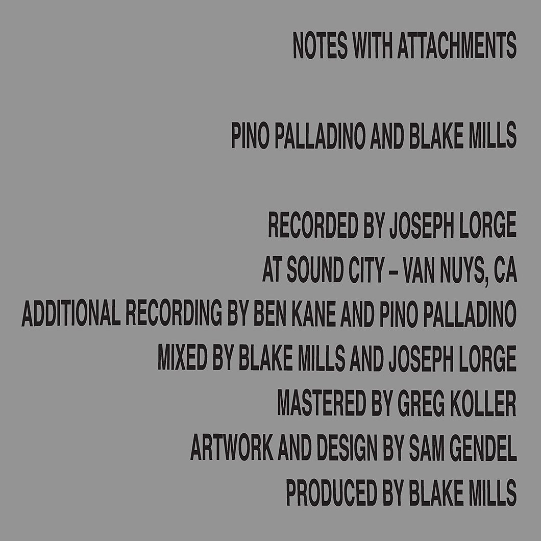 PINO PALLADINO / BLAKE MILLS - NOTES WITH ATTACHMENTS (LP)