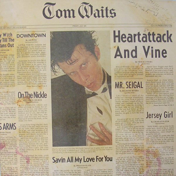 TOM WAITS - HEARTATTACK AND VINE (LP)