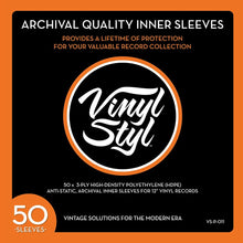 Load image into Gallery viewer, VINYL STYL 12" ARCHIVAL INNER SLEEVES (50PK)
