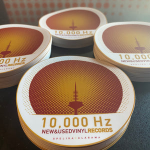 10,000 Hz TWO-TONE STICKER (RED/YELLOW)